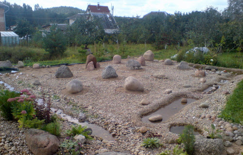 Сад камней своими руками на участке фото пошагово