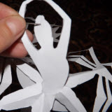 снежинка балерина из бумаги своими руками